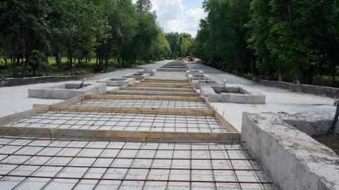 Реконструкция парка культуры и отдыха в Дружковке продолжается (фото, видео)