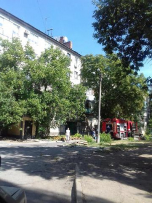 В центре Дружковки горел балкон многоэтажки
