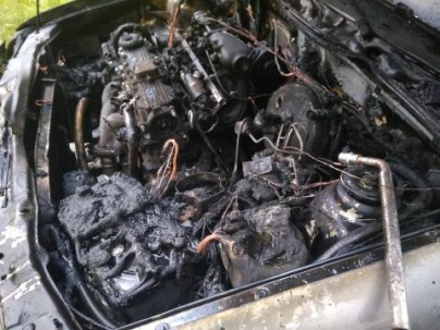 В воскресенье в Дружковке горел автомобиль (видео)