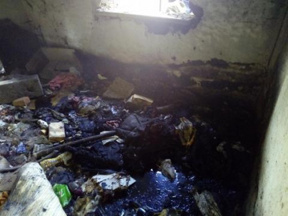 Вчера в  Дружковке горел заброшенный дом