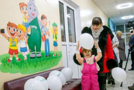 Детская поликлиника Дружковки — с отремонтированным коридором