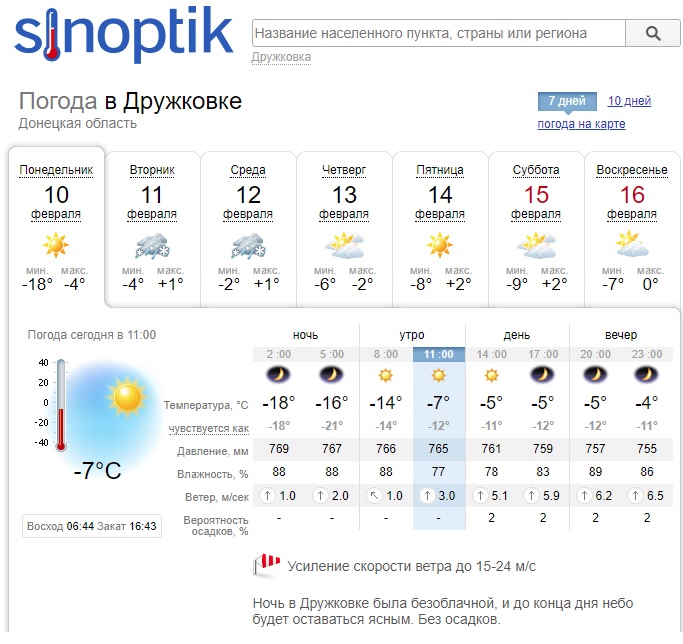 Погода на феодосию на 10 дней