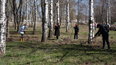 В парке культуры и отдыха большая уборка (фото, видео)