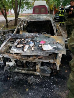 В Дружковке мужчина заживо сгорел в автомобиле (фото)