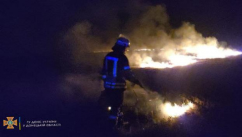 За последние сутки спасатели Донетчины 25 раз тушили пожары