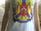 Новая городская мода - футболки с изображением герба и флага Дружковки