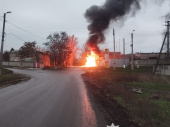 Обстріли Донеччини: у Дружківці пошкоджено АЗС і авто, в Олексієво-Дружківці — зруйновано школу
