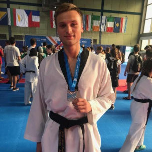 Воспитанник дружковской школы тхэквондо победил на Чемпионате Европы среди студентов