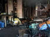 В Дружковке пожар в гараже едва не привел к взрыву газовых баллонов