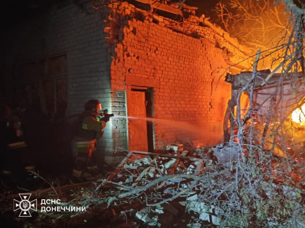 Внаслідок обстрілу Дружківки сталася пожежа