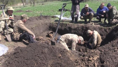 В Славянском районе найдены останки солдат