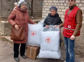 Гуманітарна допомога для ВПО від Червоного хреста у Дружківці