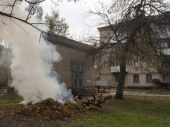 В Дружковке продолжают жечь листву