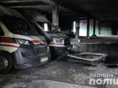10 автомобилей «скорой» повреждены во время пожара в Краматорске (фото)