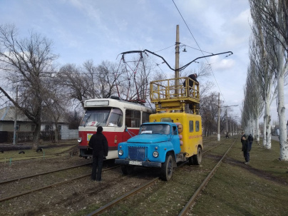 В Дружковке из-за обрыва контактной сети приостановлено движение трамвая