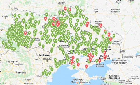 В Украине создали онлайн-карту работающих продовольственных магазинов