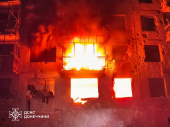 У Дружківці внаслідок обстрілу загорілись п’яти- та дев’ятиповерхівки