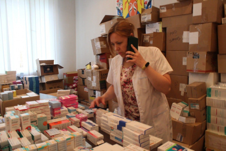 В Дружковке работает гуманитарный пункт выдачи медикаментов
