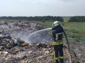 В Донецкой области горел полигон ТБО