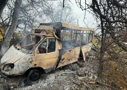У Дружківській громаді дрон влучив у маршрутку, є поранені