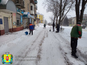 Комунальні служби прибирають Дружківку від снігу 