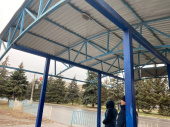 Остановку в центре Дружковки привели в порядок