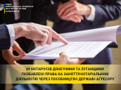 89 нотаріусів Донеччини та Луганщини позбавлені права на заняття нотаріальною діяльністю