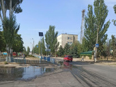 В центре Дружковки порыв водопровода